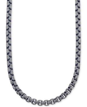 Esquire Men's Jewelry Antique-look Link Chain Necklace In Gunmetal Ip Over Stainless Steel, Only At Macy's
