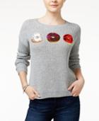 Hooked Up By Iot Juniors' Donut Graphic Sweater