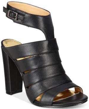 Thalia Sodi Wide-width Ebbony Strappy Dress Sandals, Only At Macy's Women's Shoes