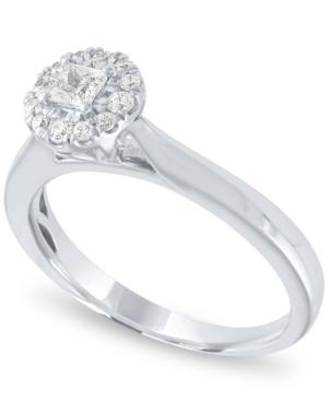 Diamond Round Halo Ring (1/3 Ct. T.w.) In 14k White Gold