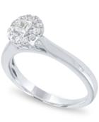 Diamond Round Halo Ring (1/3 Ct. T.w.) In 14k White Gold