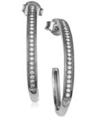 Giani Bernini Cubic Zirconia J-hoop Earrings In Sterling Silver