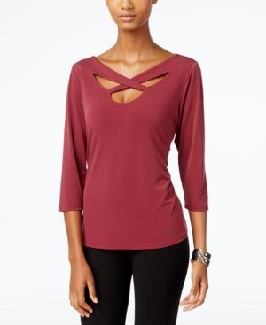 Ny Collection Cutout Top