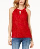 I.n.c. Lace Keyhole Top, Created For Macy's