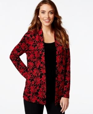 Jm Collection Layered-look Cardigan Top, Only At Macy's