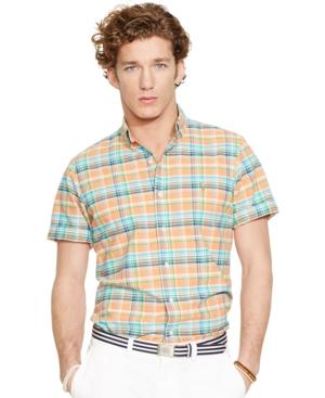 Polo Ralph Lauren Short-sleeved Plaid Oxford Shirt