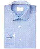 Con. Struct Men's Slim-fit Blue Oxford Dot Dress Shirt