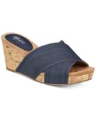 Style & Co Jillee Crisscross Slide Wedge Sandals, Only At Macy's Women's Shoes