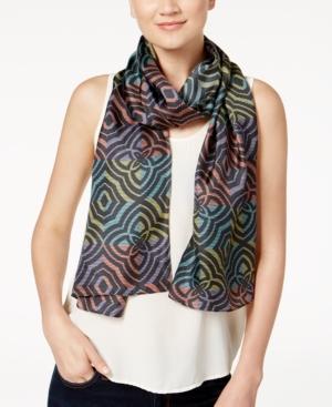 Echo Geo Medallion Silk Oblong Scarf