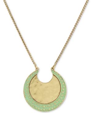 Lucky Brand Two-tone Moon 32 Pendant Necklace