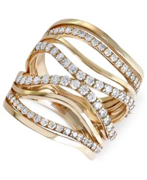 Effy Curvy Diamond Ring (1-1/3 Ct. T.w.)in 18k Gold