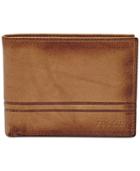 Fossil Men's Leather Watts Bifold Wallet With Flip Id