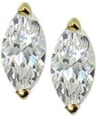 Giani Bernini Cubic Zirconia Marquise Stud Earrings In Sterling Silver, Created For Macy's