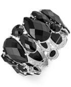 Style & Co. Silver-tone Black Cabochon Bracelet
