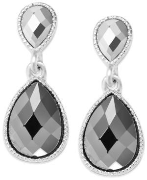 Style&co. Earrings, Silver-tone Double Teardrop Earrings