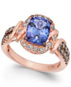 Le Vian Chocolatier Tanzanite (2 Ct. T.w.) And Diamond (5/8 Ct. T.w.) Ring In 14k Rose Gold, Created For Macy's