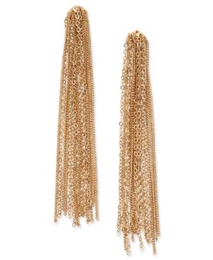 Thalia Sodi Gold-tone Tassel Chain Linear Earrings, Only At Macy's