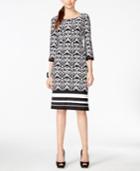 Inc International Concepts Petite Printed Shift Dress, Only At Macy's