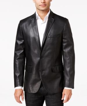 Inc International Concepts Men's Slim-fit Faux-leather Blazer, Only At Macy's