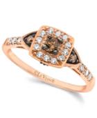Le Vian Chocolate And White Diamond Ring (3/8 Ct. T.w.) In 14k Rose Gold