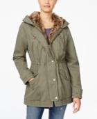 American Rag Faux-fur-lined Hooded Utility Jacket Only At Macy's