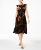 Betsey Johnson Floral Burnout Velvet Dress