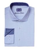Michelsons Of London Men's Slim-fit Check-pattern Dobby Dress Shirt