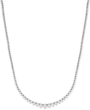 Certified Diamond Riviera Chain Necklace In 14k White Gold (10 Ct. T.w.)