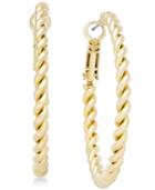 Charter Club Gold-tone Twisted Hoop Earrings, Only At Macy's