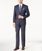 Marc New York By Andrew Marc Men's Classic-fit Blue Pindot Suit