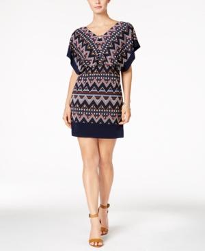 Sangria Petite Printed Blouson Dress
