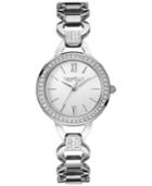 Caravelle New York By Bulova Women's Crystal Accent Stainless Steel Bracelet Watch 28mm 43l180