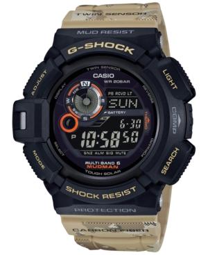 G-shock Men's Solar Digital Mudmaster Beige Camouflage Resin Strap Watch 51x53mm Gw9300dc-1