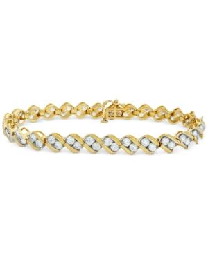 Diamond Swirl Tennis Bracelet (6 Ct. T.w.) In 14k Gold