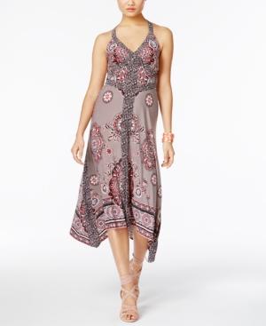 Inc International Concepts Printed Handkerchief-hem Dress, Created For Macy's