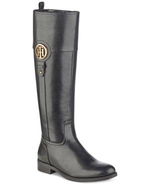 Tommy Hilfiger Ilia Wide Calf Riding Boots, Created For Macy's Women's Shoes