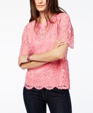Tommy Hilfiger Scallop-trim Lace Top