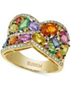 Effy Multi-stone (3-9/10 Ct. T.w.) And Diamond (1/4 Ct. T.w.) Ring In 14k Gold