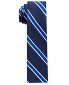 Tommy Hilfiger Men's Stripe Flat Bottom Slim Silk Tie