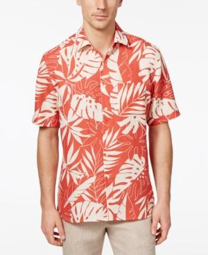 Tasso Elba Men's Woodblock Leaf Print Shirt, Only At Macy's