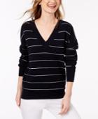 Lacoste Striped Mini Waffle-knit Sweater