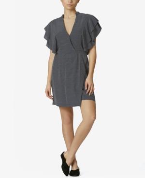 Avec Les Filles Ruffled-sleeve Mini Dress