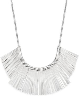 Inc International Concepts Silver-tone Fringe Collar Necklace, Only At Macy's