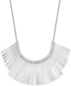 Inc International Concepts Silver-tone Fringe Collar Necklace, Only At Macy's