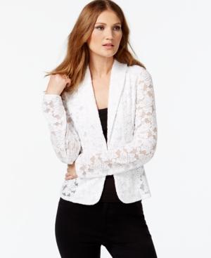 Inc International Concepts Petite Lace Blazer, Only At Macy's