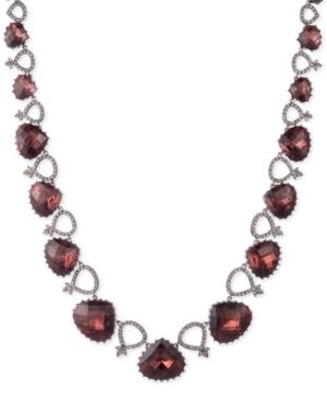 Jenny Packham Hematite-tone Pave & Stone Collar Necklace, 16 + 2 Extender