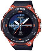 Casio Men's Pro Trek Black And Orange Resin Strap Smart Watch 62mm Wsd-f20rg