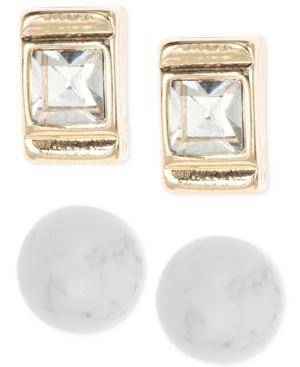 Anne Klein Gold-tone Stud Earring Duo