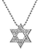 Alex Woo Diamond Accent Star Of David Pendant Necklace In 14k White Gold