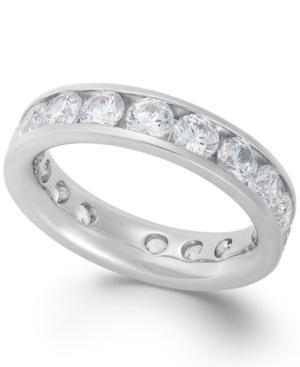 Diamond Channel Eternity Band In 14k White Gold (3 Ct. T.w.)